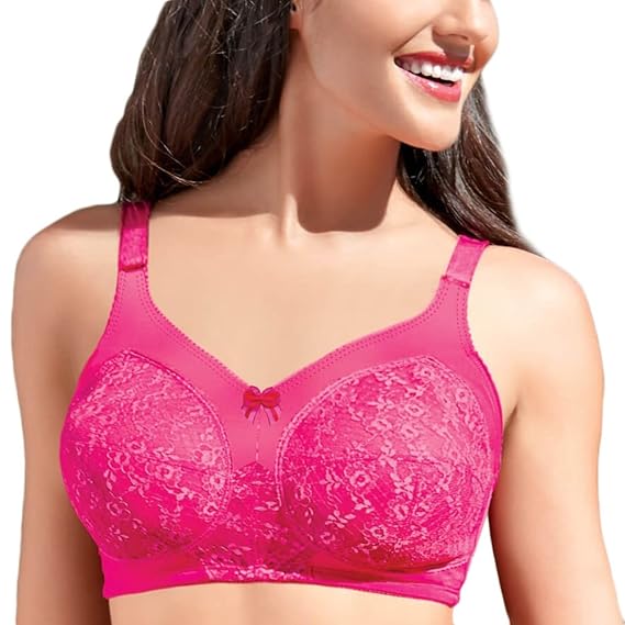 Enamor Super Lift Women's Everyday Fashion T-Shirt Bra – M-Frame Look, Sectioned Cups for Extra Lift, Non-Padded, Wirefree, Full Coverage F026